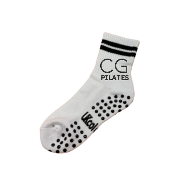  CG Pilates Crew Grip socks - White Thumbnail