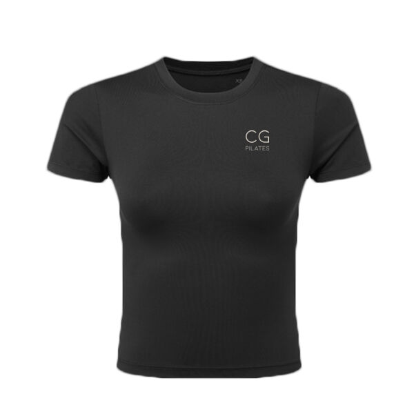 CG Pilates fitted top - Cream text  Thumbnail